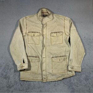 Converse One Star Utility Field Jacket Men’s Large Khaki Cotton Military #1650